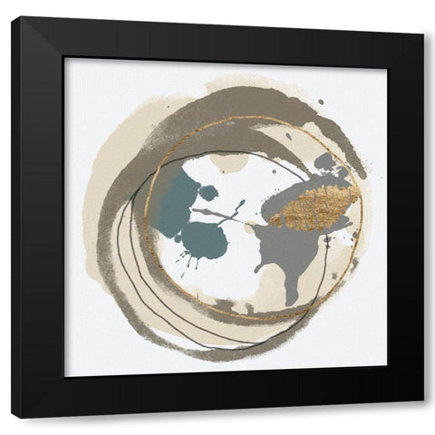 Circular Inclusion I Black Modern Wood Framed Art Print by Saunders, Alonzo