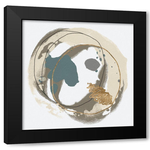 Circular Inclusion II Black Modern Wood Framed Art Print with Double Matting by Saunders, Alonzo