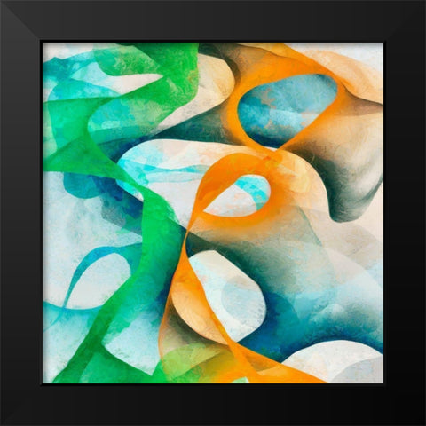 Bright Happy Thoughts I Black Modern Wood Framed Art Print by Saunders, Alonzo