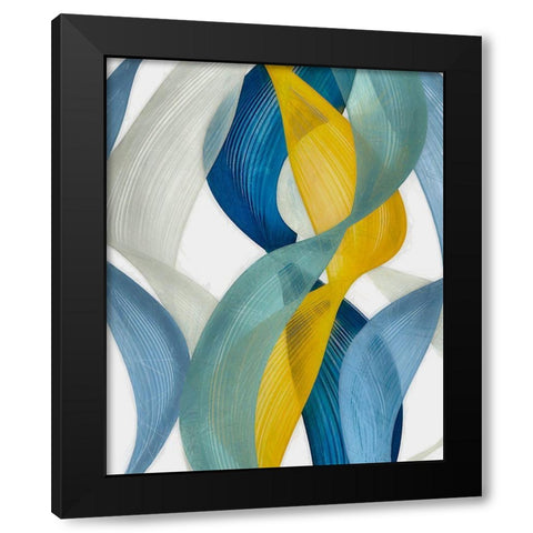 Horizontal Bands II Black Modern Wood Framed Art Print by Saunders, Alonzo
