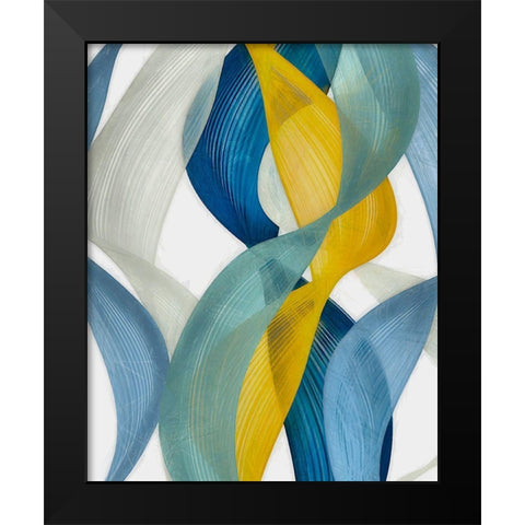 Horizontal Bands II Black Modern Wood Framed Art Print by Saunders, Alonzo