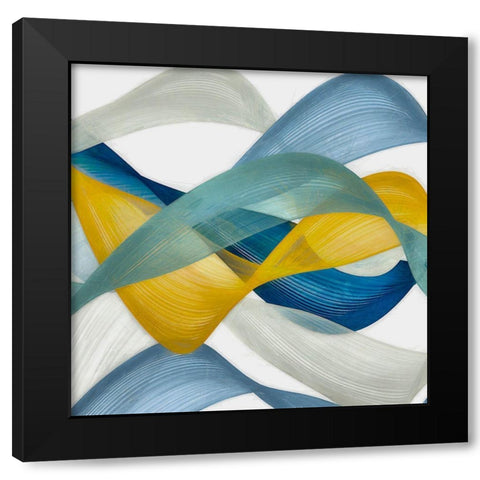 Horizontal Bands III Black Modern Wood Framed Art Print by Saunders, Alonzo
