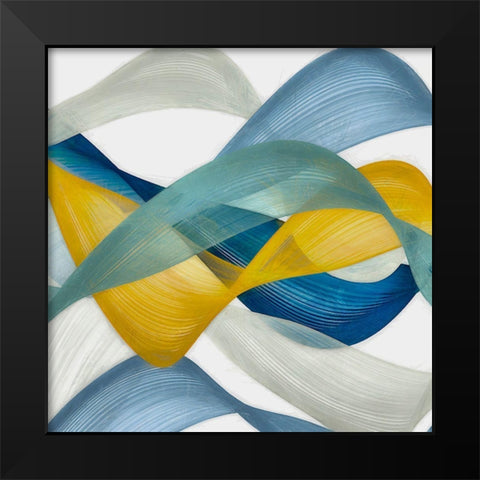Horizontal Bands III Black Modern Wood Framed Art Print by Saunders, Alonzo