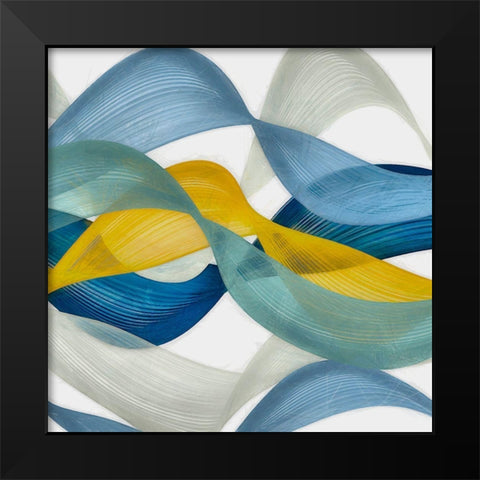 Horizontal Bands IV Black Modern Wood Framed Art Print by Saunders, Alonzo