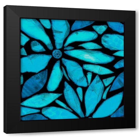 Black and Blue I Black Modern Wood Framed Art Print by Saunders, Alonzo