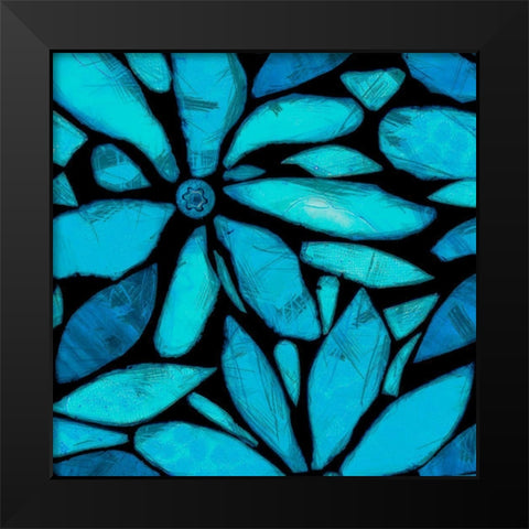 Black and Blue I Black Modern Wood Framed Art Print by Saunders, Alonzo