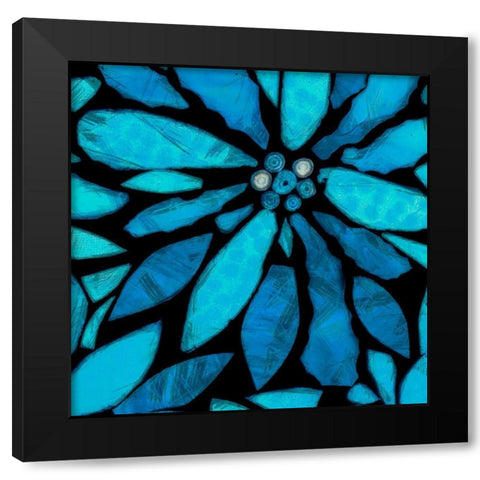 Black and Blue II Black Modern Wood Framed Art Print by Saunders, Alonzo