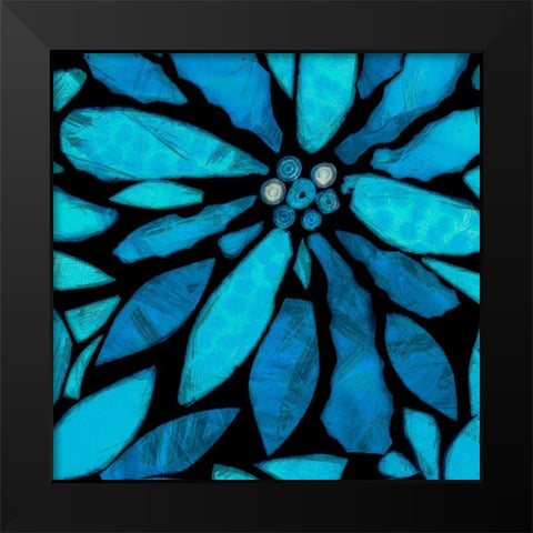 Black and Blue II Black Modern Wood Framed Art Print by Saunders, Alonzo