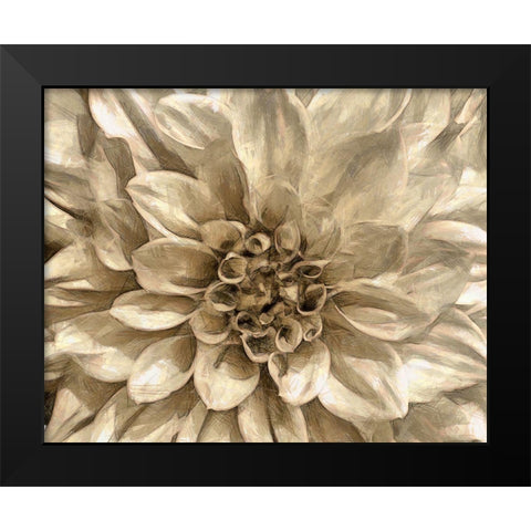 Neutral Wall Flower I Black Modern Wood Framed Art Print by Saunders, Alonzo