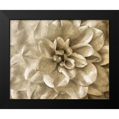 Neutral Wall Flower III Black Modern Wood Framed Art Print by Saunders, Alonzo