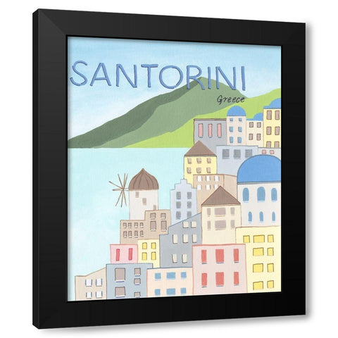 Living by the Sea II Black Modern Wood Framed Art Print by Moore, Regina