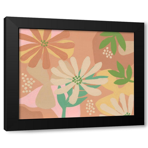 Neutral Blooms III Black Modern Wood Framed Art Print with Double Matting by Moore, Regina