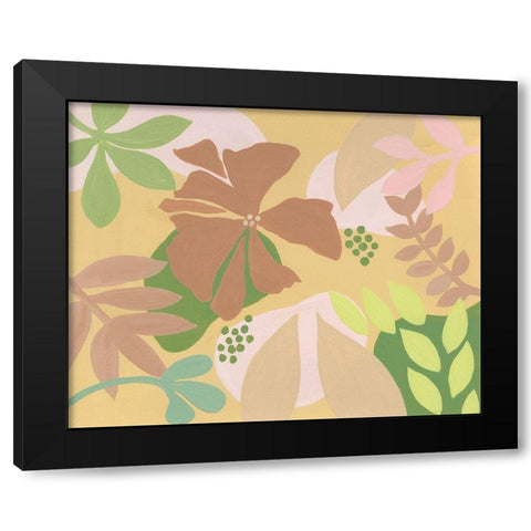 Neutral Blooms IV Black Modern Wood Framed Art Print with Double Matting by Moore, Regina