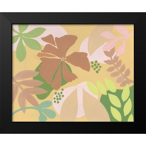 Neutral Blooms IV Black Modern Wood Framed Art Print by Moore, Regina