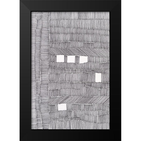Tedious I Black Modern Wood Framed Art Print by Moore, Regina