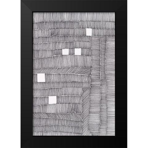 Tedious II Black Modern Wood Framed Art Print by Moore, Regina