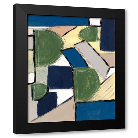 Spatial Mix I Black Modern Wood Framed Art Print by Moore, Regina