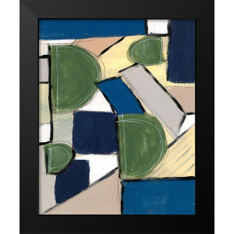 Spatial Mix I Black Modern Wood Framed Art Print by Moore, Regina
