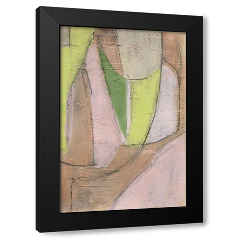 Many Layers I Black Modern Wood Framed Art Print with Double Matting by Moore, Regina