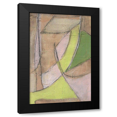 Many Layers II Black Modern Wood Framed Art Print by Moore, Regina