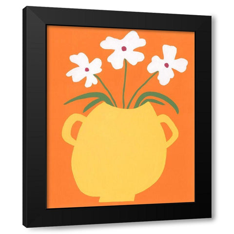 Modern Blooms II Black Modern Wood Framed Art Print with Double Matting by Moore, Regina