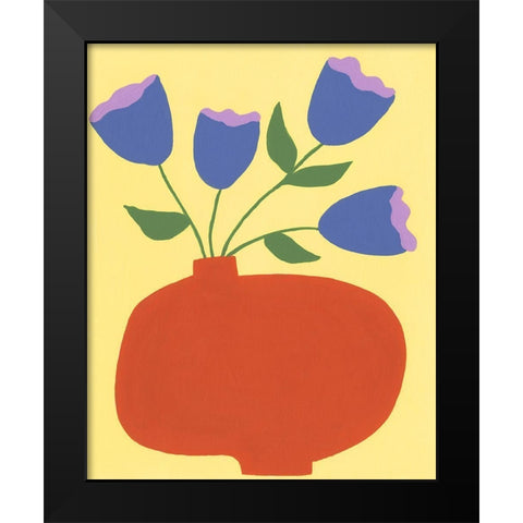 Modern Blooms III Black Modern Wood Framed Art Print by Moore, Regina