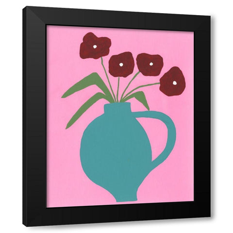 Modern Blooms IV Black Modern Wood Framed Art Print with Double Matting by Moore, Regina