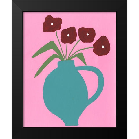 Modern Blooms IV Black Modern Wood Framed Art Print by Moore, Regina
