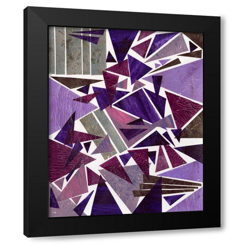 Purple Dream I Black Modern Wood Framed Art Print by Moore, Regina