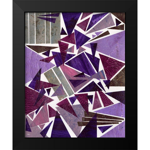 Purple Dream I Black Modern Wood Framed Art Print by Moore, Regina
