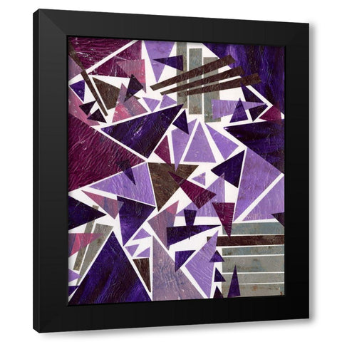Purple Dream II Black Modern Wood Framed Art Print by Moore, Regina