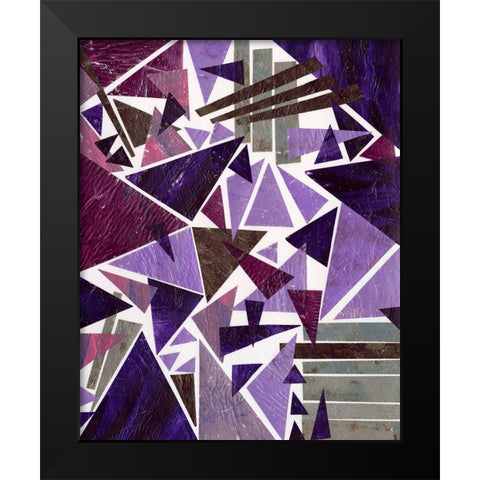 Purple Dream II Black Modern Wood Framed Art Print by Moore, Regina