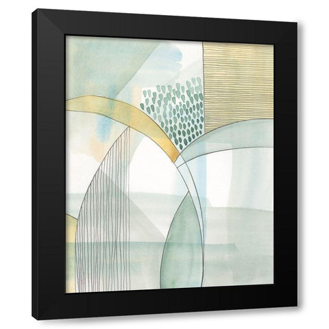 Mint Reflection I Black Modern Wood Framed Art Print by Moore, Regina