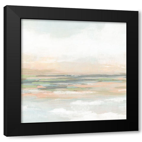 Coastal Margin II Black Modern Wood Framed Art Print by Vess, June Erica
