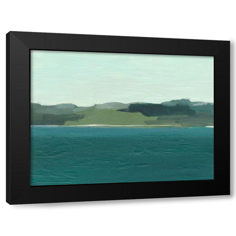 Calming Lake View I Black Modern Wood Framed Art Print with Double Matting by Harper, Ethan