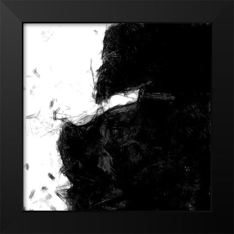 Sketchy I Black Modern Wood Framed Art Print by Saunders, Alonzo