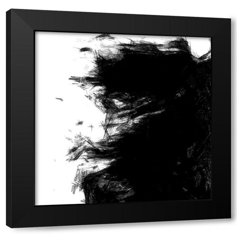 Sketchy III Black Modern Wood Framed Art Print with Double Matting by Saunders, Alonzo