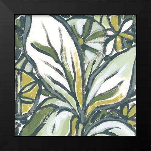 Fauvist Tropical I Black Modern Wood Framed Art Print by Vess, June Erica