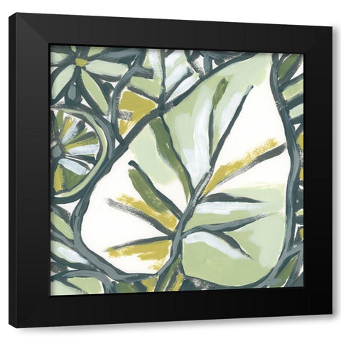 Fauvist Tropical II Black Modern Wood Framed Art Print by Vess, June Erica