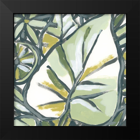 Fauvist Tropical II Black Modern Wood Framed Art Print by Vess, June Erica