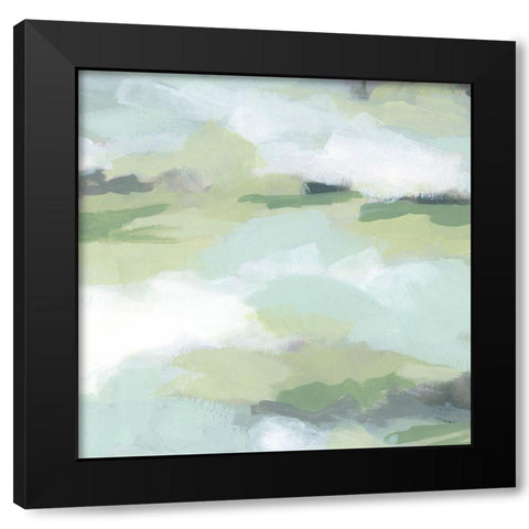 Strata Field II Black Modern Wood Framed Art Print with Double Matting by Vess, June Erica