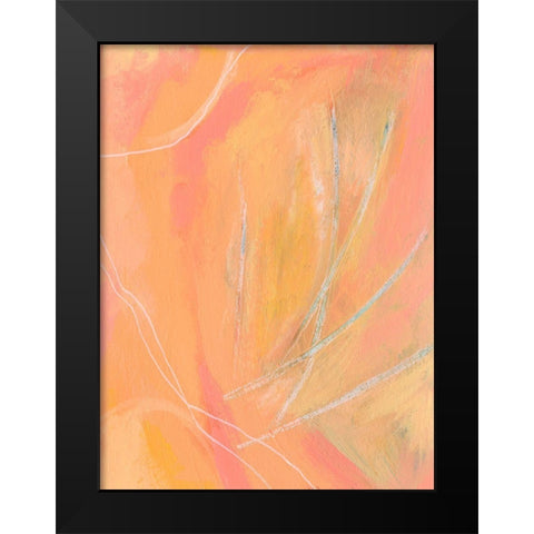 Peach Bliss II Black Modern Wood Framed Art Print by Moore, Regina