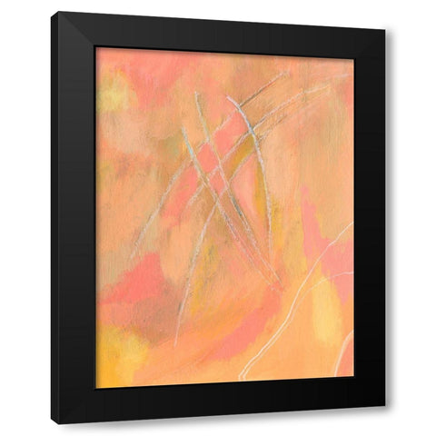 Peach Bliss IV Black Modern Wood Framed Art Print by Moore, Regina