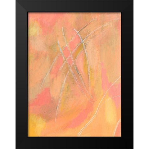 Peach Bliss IV Black Modern Wood Framed Art Print by Moore, Regina