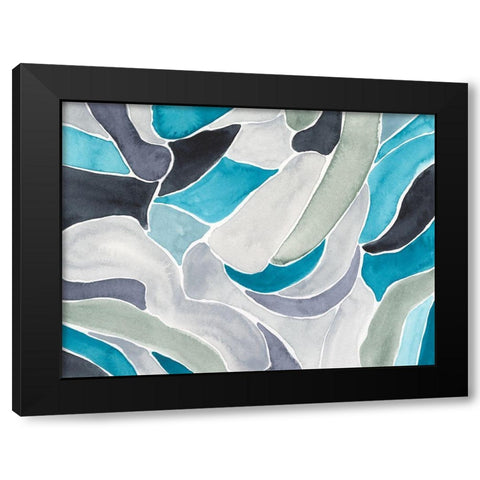 Subtle Billows I Black Modern Wood Framed Art Print by Moore, Regina
