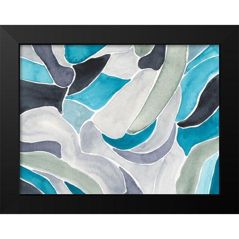 Subtle Billows I Black Modern Wood Framed Art Print by Moore, Regina