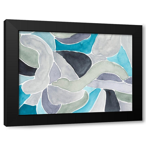 Subtle Billows II Black Modern Wood Framed Art Print by Moore, Regina