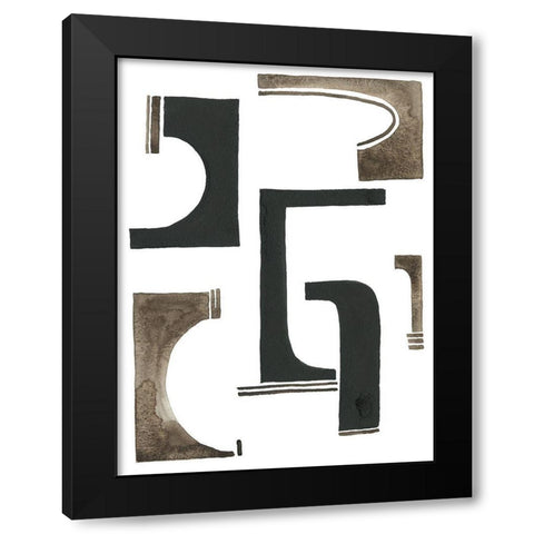 Midway I Black Modern Wood Framed Art Print with Double Matting by Moore, Regina