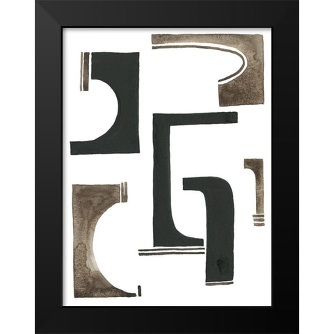 Midway I Black Modern Wood Framed Art Print by Moore, Regina