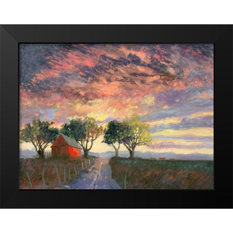 Fire in the Sky Black Modern Wood Framed Art Print by Sweetwater
